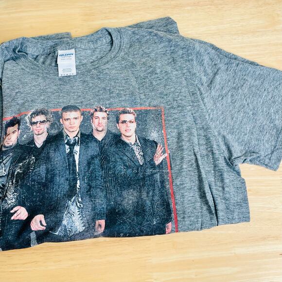 NSYNC Gray Band Members Graphic Tee Shirt Size M - Picture 2 of 3